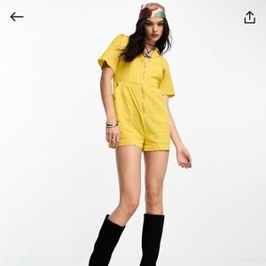 Yellow asos romper